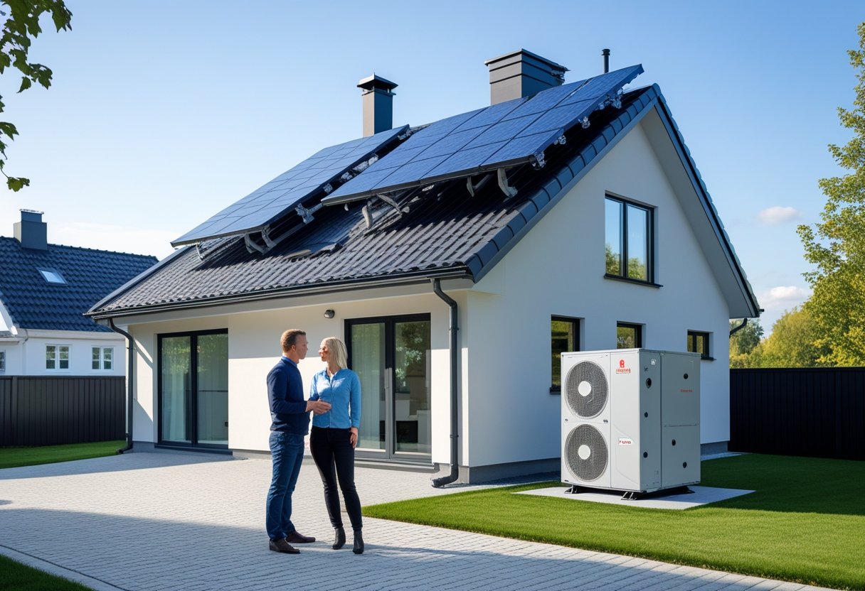 Energibesparelser i Ringsted Saadan kan et nyt tag og en varmepumpe arbejde sammen